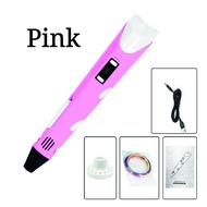 USB 3D Pen Full Set LCD V2 3D Printing Doodle Arts Craft Drawing SMK RBT School Project Class Starte