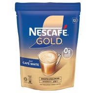 NESCAFE GOLD 2in1 Cafe White Smooth & Balance 0g Sugar Premix Coffee | Kopi Pracampuran 12sX16g