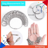 [AM] Finger Measurement Tool Finger Ring Sizer Adjustable Ring Sizer Tool Set for Easy Jewelry Sizing Us Uk Size Measurement Tool for Perfect Fit Finger Circumference