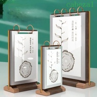 CABEZA Menu Card Holder, Wooden Holder Label Holder Ads Display Stand, Multipurpose Acrylic Aon-slip