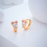 Hyl Jewelry 268E Anting Titanium Anak Anti Karat Karat Dan Luntur Tidak Selamanya Emas Bayi Muda Asl