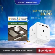 Airbot Air 3B-PD | Extension Socket 3250W 3 Outlets Socket Multi Power Adaptor with USB + Type-C PD