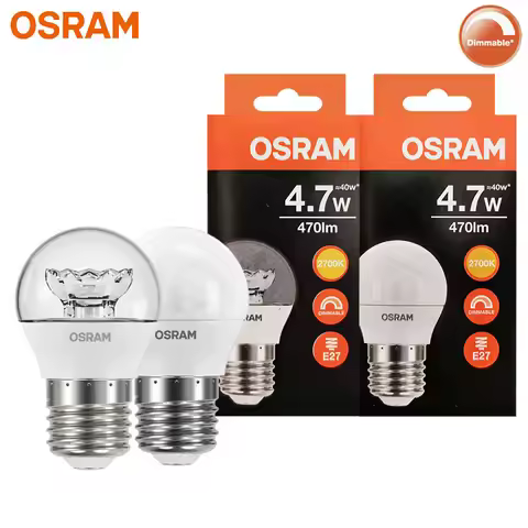 OSRAM LED E27 P Bulb 4.7W Dimmable 2700K Warm White Lamp 220-240V LED PERFORMANCE CLASSIC CLP40 PFM 