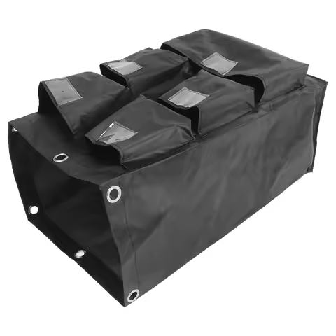 Oxford Cloth Cleaning Cart Bag Large Capacity Waterproof Hotel Linen Storage Trolley Janitorial Hous