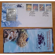 More Toned - 1997 Malaysia Royal Selangor Terumbu Karang Kehidupan Marin Pewter Setem FDC Reef Coral