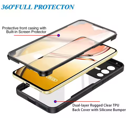 Fully Coverage case For VIVO V23 5G Y20 Y20S Y12S double protect shield cover