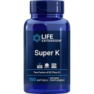 Life Extension Super K, 150 Softgels, with Vitamin K1 and K2 - MK4 & MK7