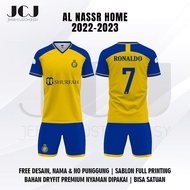 Latest Jersey AL NASSR H0ME 2O22-2O23 SHORT FREE CUSTOM NAME AND NUMBER FOR ADULTS AND CHILDREN