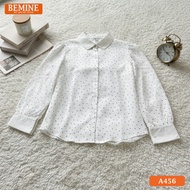 BEMINE long-sleeved shirt with polka dot pattern-A456