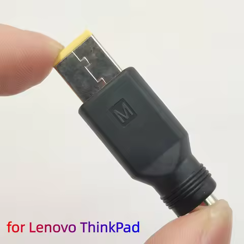 5.5*2.1/ 2.5mm to Square Plug for Lenovo ThinkPad Round to Square End Laptop Adapter Connectors Conv