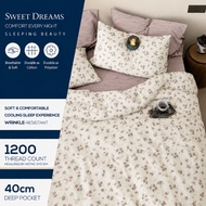 YANASEN CADAR 100% COTTON 7 IN 1 WITH COMFORTER BEDSHEET FITTED HIGH QUALITY SOFT FABRIC SIZE QUEEN 