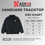 Vanguard Windbreakers Black White Stripes Unisex Waterproof Axxon Threads Tracktop Jacket