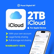 Icloud +2TB Permanent Full Warranty Legal 100% - FAMILY SHARING