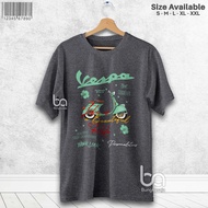 Áo thun VESPA Beautiful Ride Áo sơ mi đua xe mô tô động cơ distro Cotton chải kỹ 30S wrapaja a1210