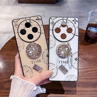 High Quality Hard PC Watch Pattern Design Sparkling Phone Case For Vivo X100 Pro X90 Pro X80 Pro X70 Pro Plus Shiny Ring Holder Shell