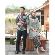 Couple Kebaya Brukat Pasangan Kinan Baju Kondangan Resepsi Lamaran Tunangan Nikahan Pasangan Terlari