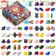 3D Printed Animals Christmas Advent Calendar 2025, 24 Days Christmas Countdown Calender Set, Xmas Gi