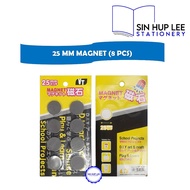 VT Magnet Round Circle Black Magnet DIY (25mm) Round Coin Patch Refrigerator 磁铁