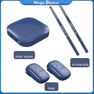 MegaChoice【Fast Delivery】Electric Air Drum Set With Drumsticks Audio Adapter Pedals Audio Cable Electronic Drums Set Portable Drum Machine
