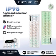 FURYCUBE IP98 Membrane Keyboard RGB Liquid Foundation Keycaps Mechanical Gaming Keyboard Feel