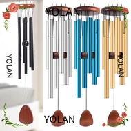 YOLANDAGOODS Aluminum Wind Chimes, Zen Atmosphere Aluminum Metal Tubes Windchime,  6 Rods Large Pend