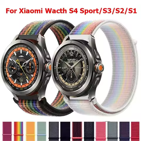 22mm Nylon Loop For Xiaomi Watch S4 Sport Watchband For Xiaomi Watch 2 2Pro S3 S2 S1 S1 Active S1 Pr