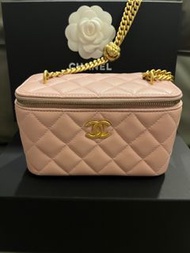 Chanel vanity case長盒子山茶花調節扣