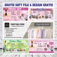 (FREE DESIGN) BANNER OLSHOP, TOKO, WARUNG, WEDDING, BANNER EVENT, BACKDROP, ONLINE SHOP BANNER SPAND