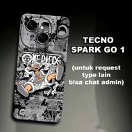 3/s Flexible rubber softcase for TECNO SPARK GO 1/ one piece anime character Motif TECNO SPARK GO 1 