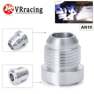 VR Top Quality Aluminum AN10 -AN Straight Male Weld Fitting Adapter Bung Nitrous Hose Silver VR-SL61