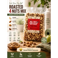 TRAIL MIX 4 NUTS 500GR CASHEW NUTS ALMOND HAZELNUT ROASTED WALNUT (DIETCemilan)