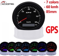85mm 120kmh 200 KMH Red Backlight Waterproof GPS Speedometer Odometer Gauge 80MPH/160MPH Mile 7 Colo