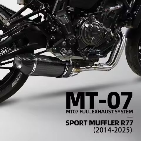 For YAMAHA MT07 FZ07 XSR700 Tracer 7 2014-25 R7 21-25 full Motorcycle Exhaust System Escape Manifold
