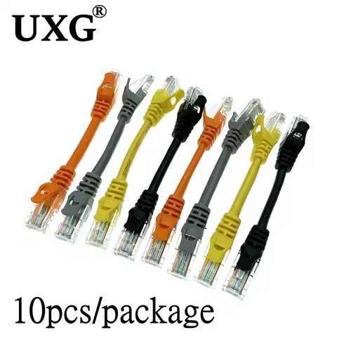 10pcs/Lot Cat5e CAT6 UTP Round Cable Ethernet Cables Network Wire Cable RJ45 Patch Cord Black Lan Ca