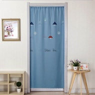 Door Curtain Fabric Partition Curtain Decorative Curtain Four Seasons Simplicity Ins For Home Bedroom Long Cover Hanging Cloth Punch-Free Whole