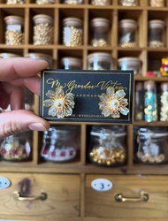 母親節 精選 UV膠精緻小花耳環 耳環 禮物 手作耳環