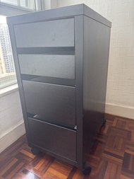IKEA Alex black-brown drawer unit with wheels