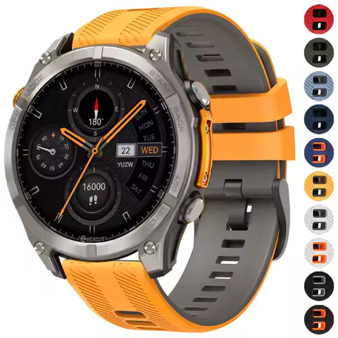 22mm Silicone Watch Band for Zeblaze Vibe 8/7/7Pro Stratos 4/3/2 Ultra Straps For Xiaomi Watch 5 S5 