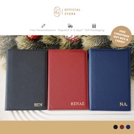 Kastemize Personalised Leather Passport Holder with SIM Card and Pin tool - Christmas Gift Ideas