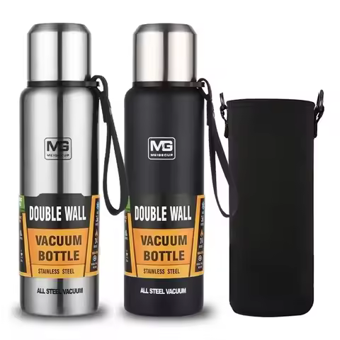 Portable Stainless Steel Thermos Large Capacity Vacuum Flask Insulated Tumbler with Rope Thermo Bott