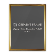 CREATIVE Photo Frame | Golden Frame With Gold Lining [Agong / Sultan & Permaisuri Portrait]