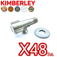 KIMBERLEY วาล์วฝักบัว วาล์วน้ำ 4หุน(1/2") วาล์วฉากมุม วาล์วเปิด-ปิดน้ำ วาล์วสเตนเลสแท้ SUS 304 แกนวา