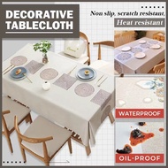 Nordic Waterproof Oil Resistant Table Cloth Nordic Style Table Cover Desktop Protection PVC Table Ma