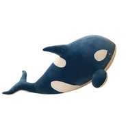 ​​Cartoon Black Whale Plush Toy, Small Shark Stuffed Doll for Boys - Kids Sleep Pillow Plushie Gift​