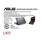 SECOND HAND LAPTOP ASUS ROG GL552V