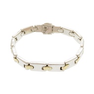 Tiffany & Co.) H 型鏈節組合手鍊，925 銀金材質，貨號 0551，成色極佳。 [二手]