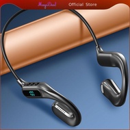[MagiDeal] Open Ear Headphone, Wireless Flexible Ear Hook Secure Air Conduction Headphones Sports He