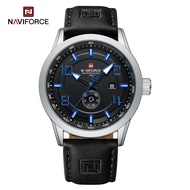 NAVIFORCE Watch for Men Fashion Casual Sports Wristwatch Double Calendar Leather Strap Watches Original Shock Resistant Waterproof Watch NF9229