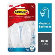 3M Command Bath18 Bath Medium Hooks (Hold Up To 1.3kg)