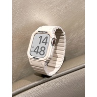 Magnetic Strap for Apple Watch Series Ultra 8 7 6 5 4 3 Silicone Loop Link Bezel for iwatch 40mm 41m